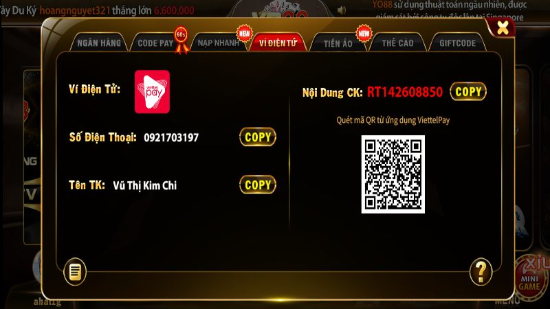 nap tien yo88 3 Hướng dẫn nạp tiền Yo88 đơn giản